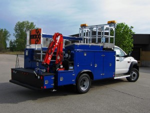 Sign Truck With Maxilift Crane