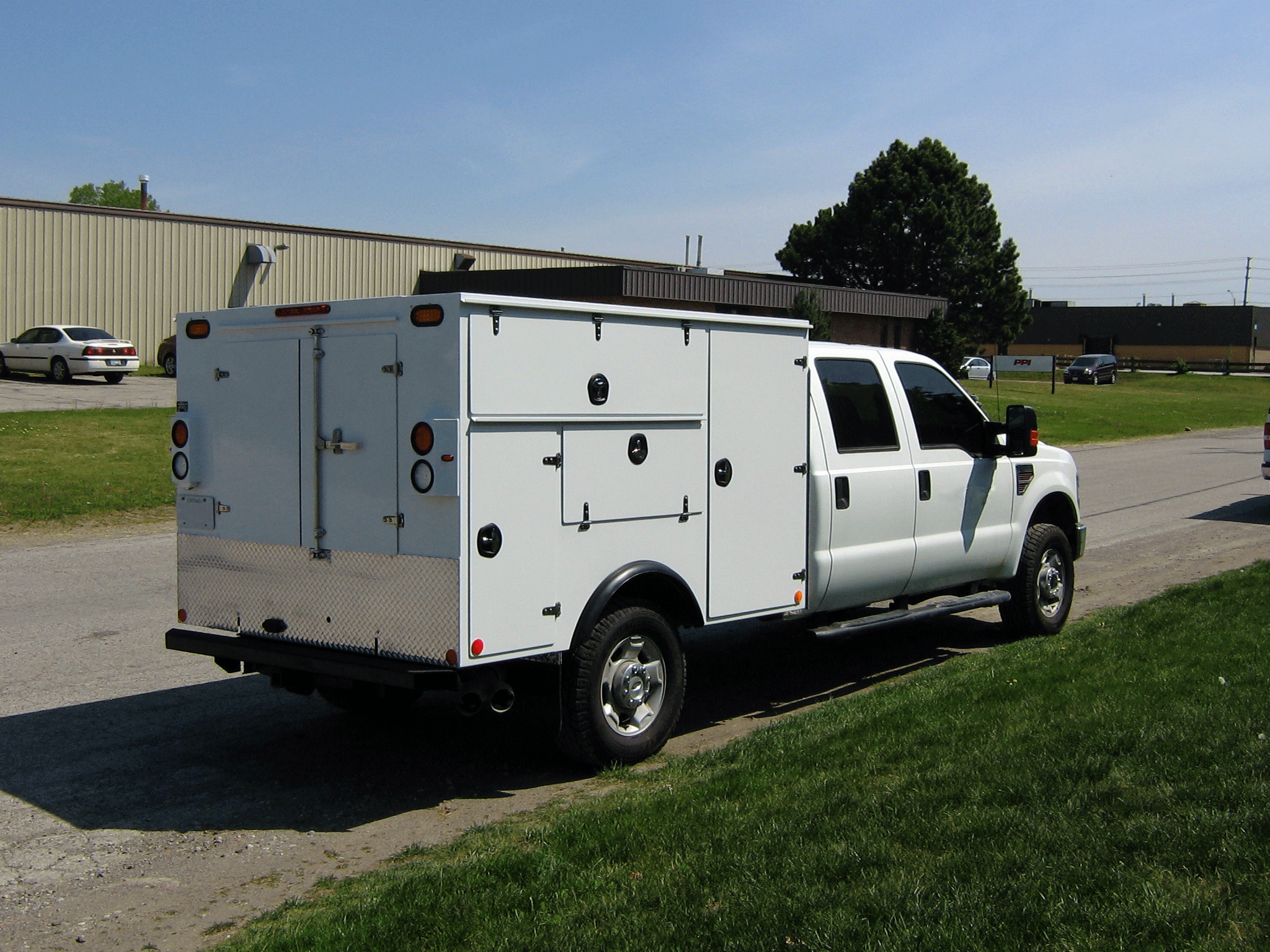 right side and rear of truck